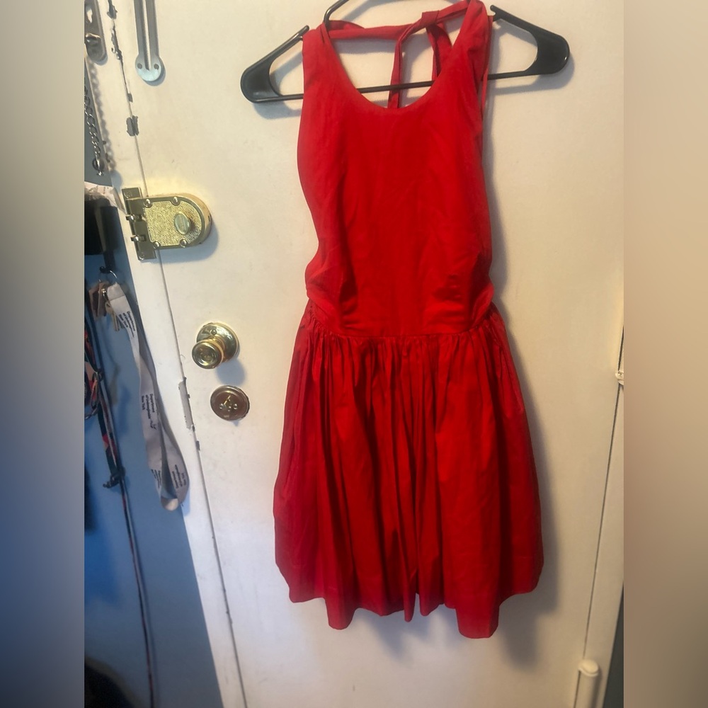 Red Mini Backless Dress